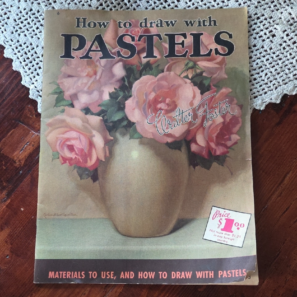 Vintage Art Instruction Book * How To Draw Pastel Draw